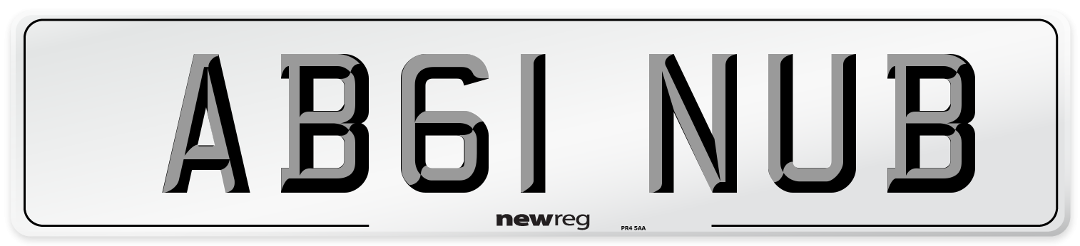 AB61 NUB Number Plate from New Reg